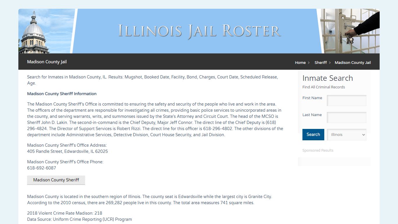 Madison County Jail | Jail Roster Search